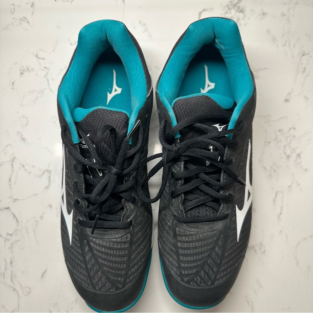 MIZUNO WAVE EXCEEDED Tour 3 size 11.5 black/teal tennis shoe